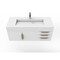 Castello Usa Nile 48" Wall Mounted White Vanity With White Top AndAnd Gold Handles CB-MC-48W-GLD-2053-WH - alternate 2